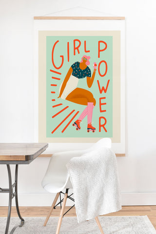 Tasiania Roller skating girl Art Print And Hanger