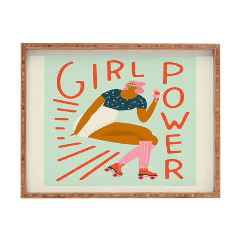 Tasiania Roller skating girl Rectangular Tray