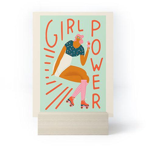 Tasiania Roller skating girl Mini Art Print