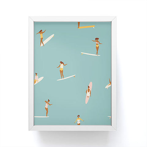 Tasiania Surf girls Framed Mini Art Print