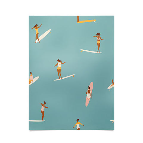 Tasiania Surf girls Poster