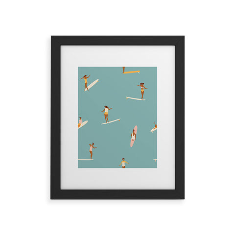 Tasiania Surf girls Framed Art Print