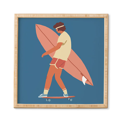 Tasiania Surf poster Framed Wall Art