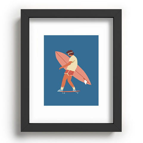Tasiania Surf poster Recessed Framing Rectangle