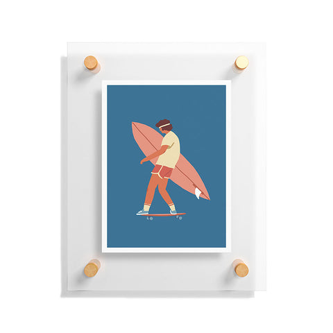 Tasiania Surf poster Floating Acrylic Print