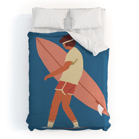 Tasiania Surf poster Duvet Cover
