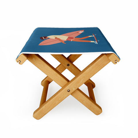 Tasiania Surf poster Folding Stool