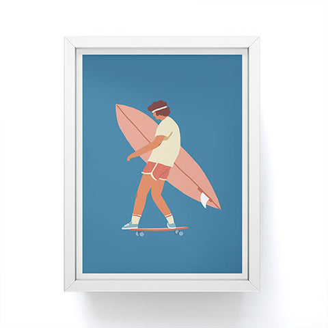 Tasiania Surf poster Framed Mini Art Print