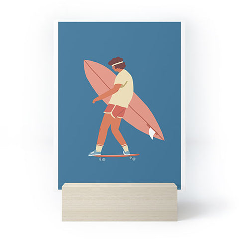 Tasiania Surf poster Mini Art Print