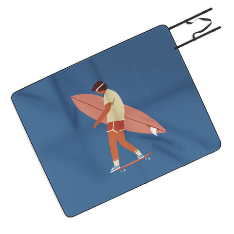 Tasiania Surf poster Outdoor Blanket