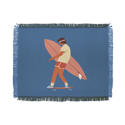Tasiania Surf poster Throw Blanket