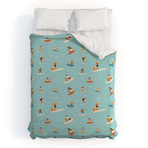 Tasiania Surfing kids Duvet Cover