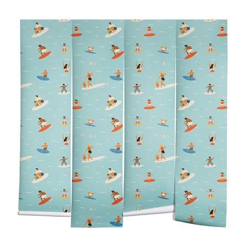 Tasiania Surfing kids Wall Mural