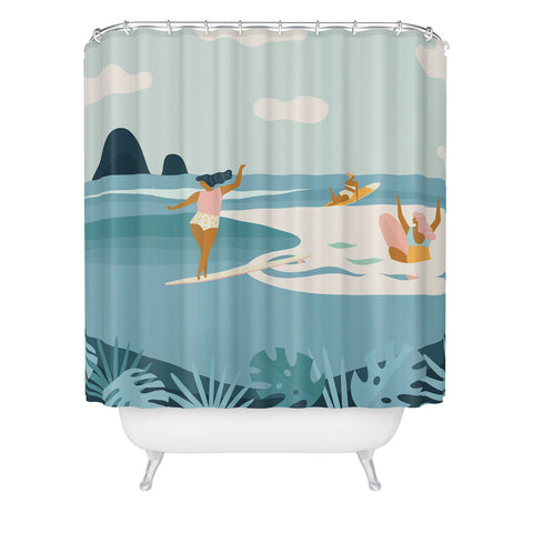 Tasiania Wave Sisters Shower Curtain