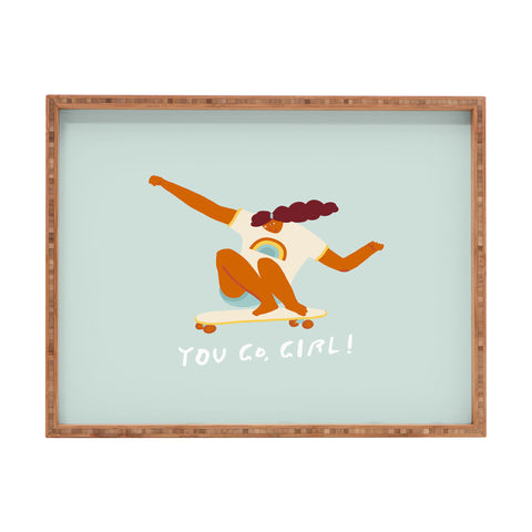 Tasiania You go girl I Rectangular Tray