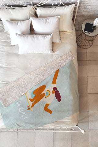 Tasiania You go girl I Fleece Throw Blanket