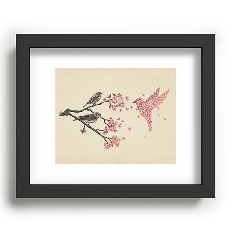 Terry Fan Blossom Bird Recessed Framing Rectangle