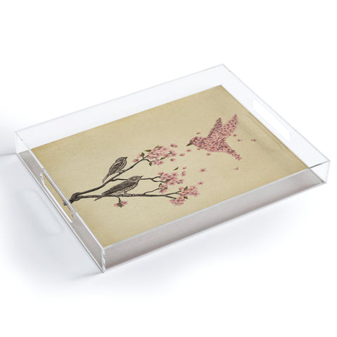 Terry Fan Blossom Bird Acrylic Tray