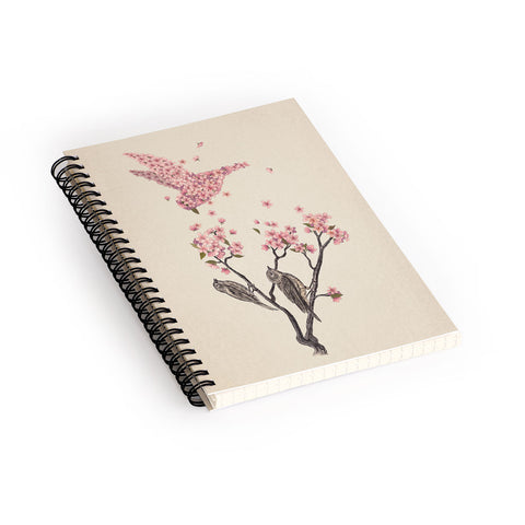 Terry Fan Blossom Bird Spiral Notebook