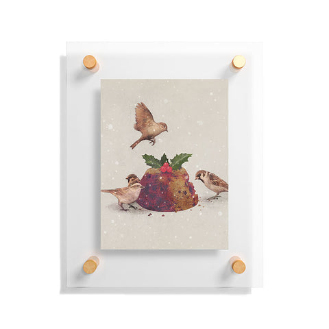 Terry Fan Christmas Pudding Raid Floating Acrylic Print