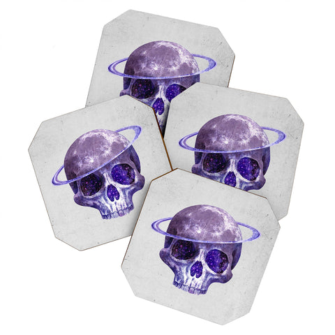 Terry Fan Cosmic Skull Coaster Set