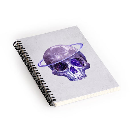 Terry Fan Cosmic Skull Spiral Notebook