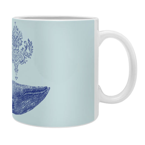 Terry Fan Damask Whale Coffee Mug