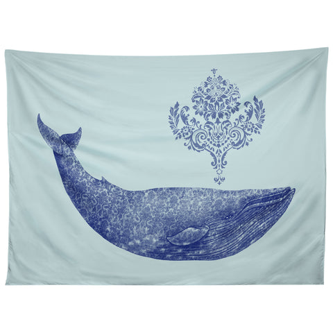 Terry Fan Damask Whale Tapestry