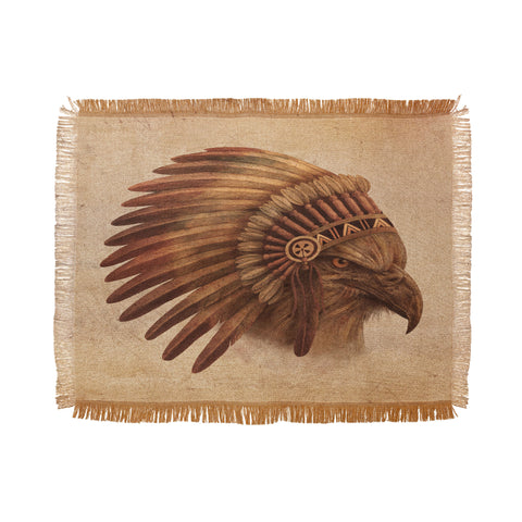 Terry Fan Eagle Chief Throw Blanket