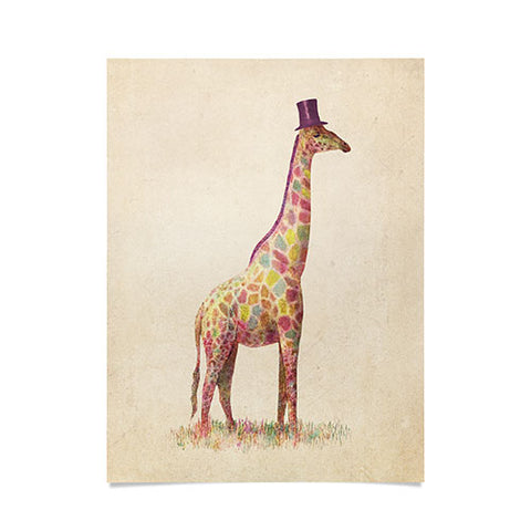 Terry Fan Fashionable Giraffe Poster
