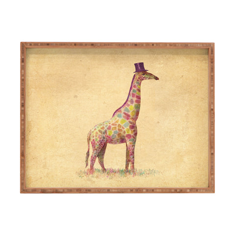 Terry Fan Fashionable Giraffe Rectangular Tray