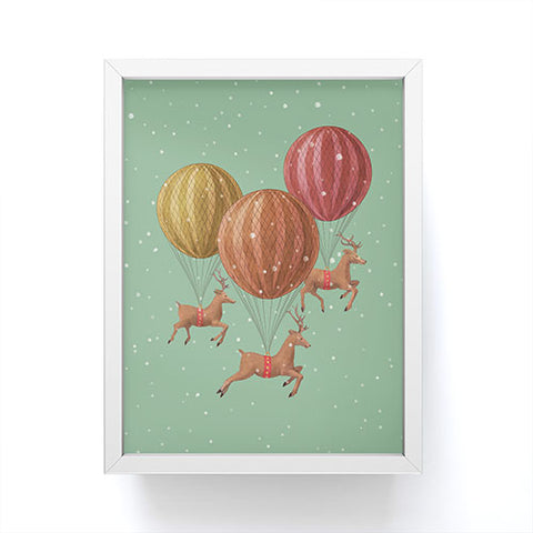 Terry Fan Flight Of The Deers Framed Mini Art Print