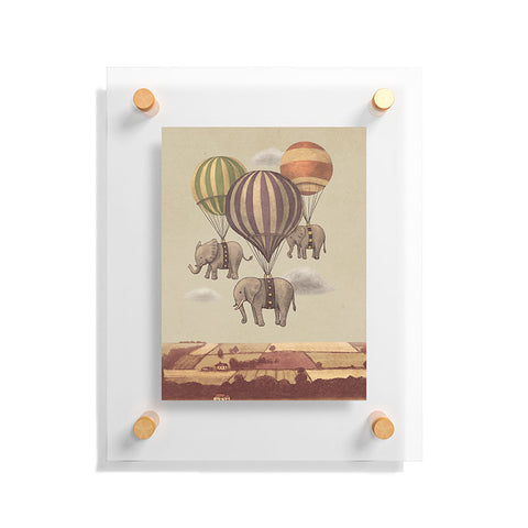 Terry Fan Flight Of The Elephants Floating Acrylic Print
