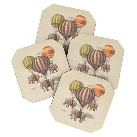 Terry Fan Flight Of The Elephants Coaster Set