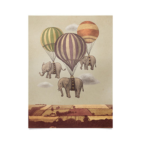 Terry Fan Flight Of The Elephants Poster