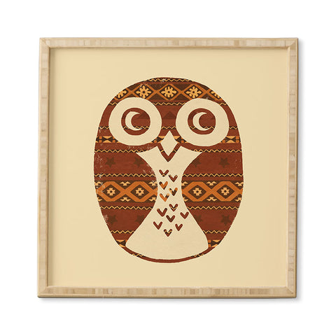 Terry Fan Navajo Owl Framed Wall Art