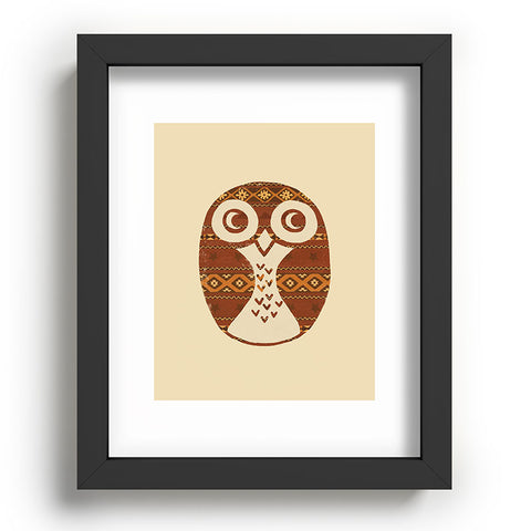 Terry Fan Navajo Owl Recessed Framing Rectangle