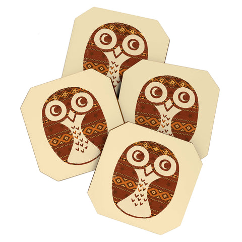 Terry Fan Navajo Owl Coaster Set