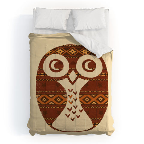 Terry Fan Navajo Owl Comforter