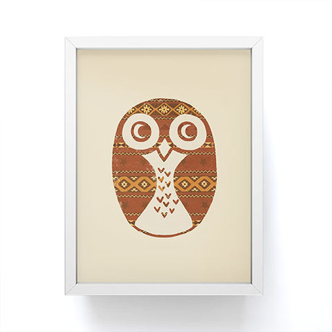 Terry Fan Navajo Owl Framed Mini Art Print