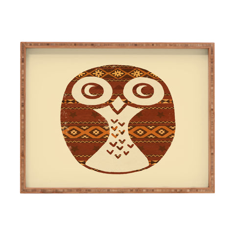 Terry Fan Navajo Owl Rectangular Tray