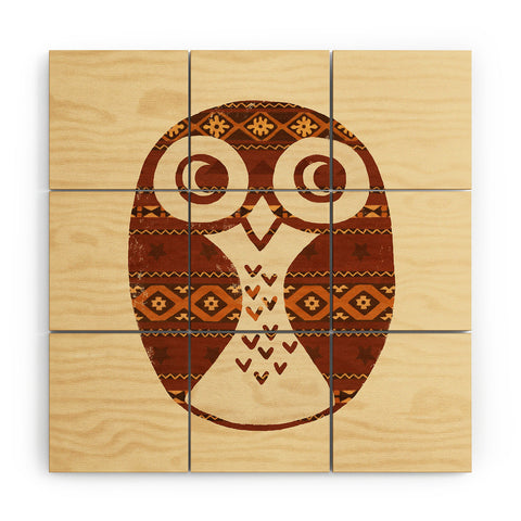 Terry Fan Navajo Owl Wood Wall Mural