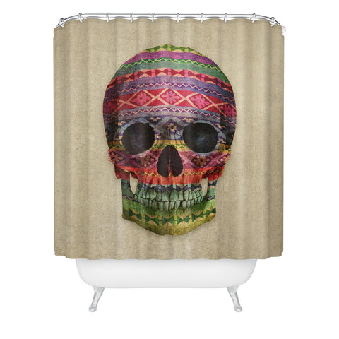 Terry Fan Navajo Skull Shower Curtain