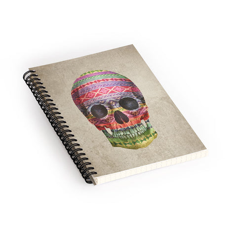 Terry Fan Navajo Skull Spiral Notebook
