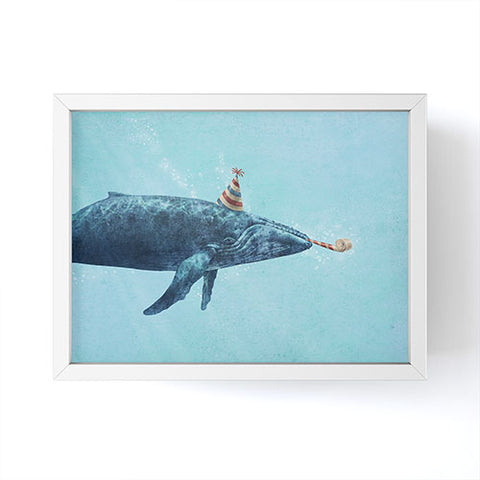 Terry Fan Party Whale Framed Mini Art Print