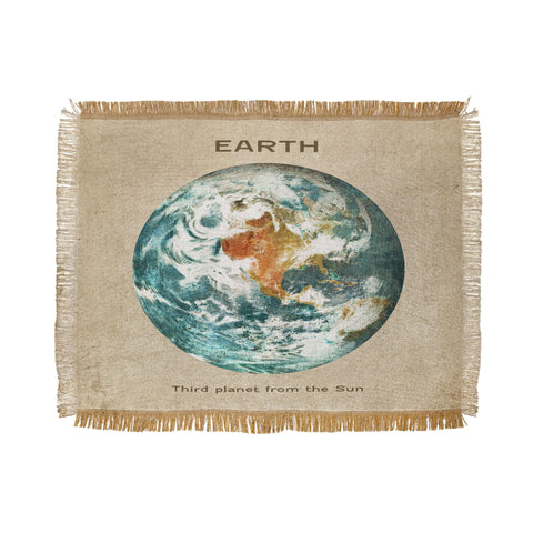 Terry Fan Planet Earth Throw Blanket