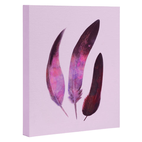 Terry Fan Purple Feathers Art Canvas