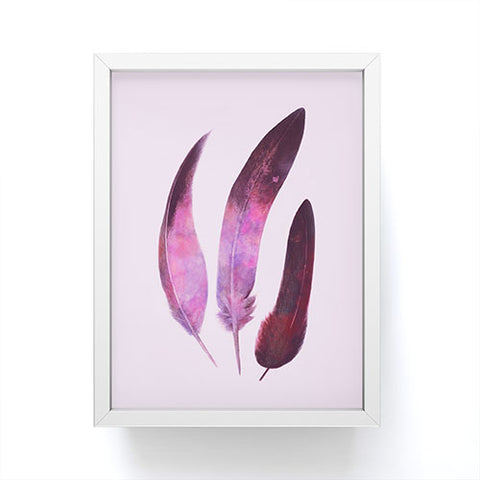Terry Fan Purple Feathers Framed Mini Art Print