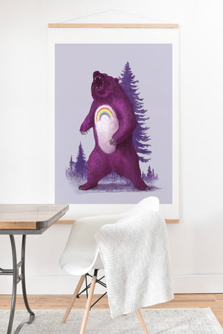 Terry Fan Scare Bear Art Print And Hanger