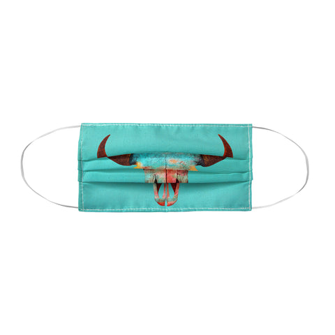Terry Fan Turquoise Sky Face Mask